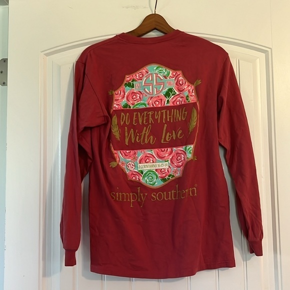 Simply Southern Do Everything With Love T Shirt Medium - Picture 3 of 4